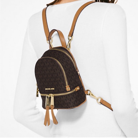 COPY - Michael Kors Rhea Mini Logo Backpack - Picture 3 of 4